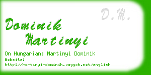 dominik martinyi business card